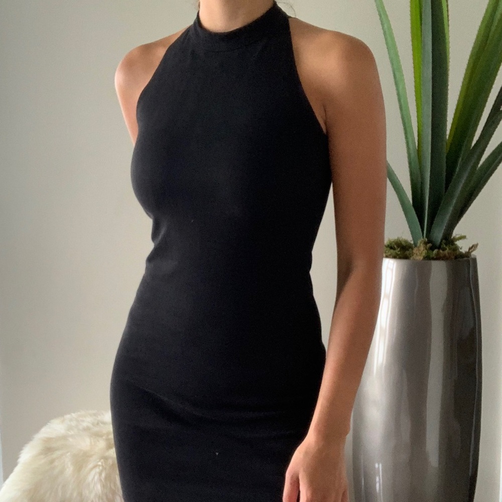 BLACK SUEDE DRESS
